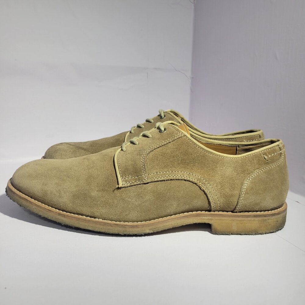 Johnston Murphy Howell Men’s Size 13M Taupe Italian Suede Oxford Shoes 25-2262